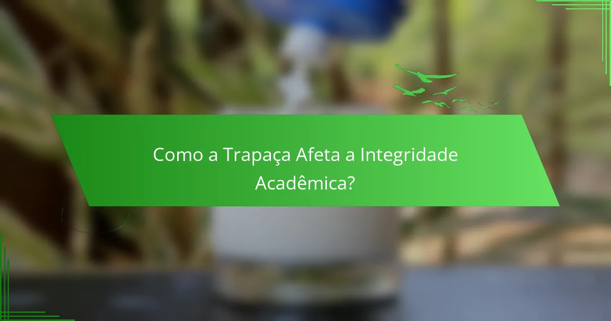 Como a Trapaça Afeta a Integridade Acadêmica?